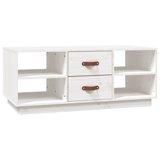Coffee Table White 100x50x41 cm Solid Wood Pine Coffee Table White 100x50x41 cm Solid Wood Pine