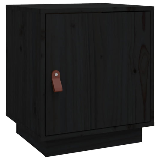 Bedside Cabinet Black 40x34x45 cm Solid Wood Pine Bedside Cabinet Black 40x34x45 cm Solid Wood Pine