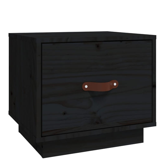 Bedside Cabinet Black 40x34x35 cm Solid Wood Pine Bedside Cabinet Black 40x34x35 cm Solid Wood Pine