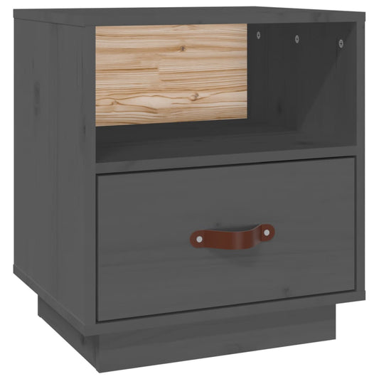 Bedside Cabinet Grey 40x34x45 cm Solid Wood Pine Bedside Cabinet Grey 40x34x45 cm Solid Wood Pine