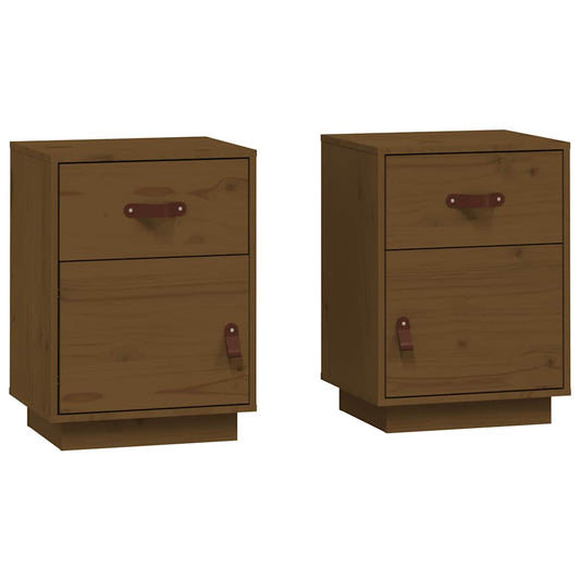 Bedside Cabinets 2 pcs Honey Brown 40x34x55 cm Solid Wood Pine Bedside Cabinets 2 pcs Honey Brown 40x34x55 cm Solid Wood Pine