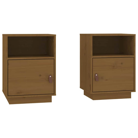 Bedside Cabinets 2 pcs Honey Brown 40x34x55 cm Solid Wood Pine Bedside Cabinets 2 pcs Honey Brown 40x34x55 cm Solid Wood Pine