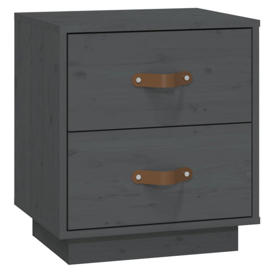 Bedside Cabinet Grey 40x34x45 cm Solid Wood Pine Bedside Cabinet Grey 40x34x45 cm Solid Wood Pine