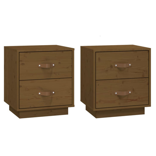 Bedside Cabinets 2 pcs Honey Brown 40x34x45 cm Solid Wood Pine Bedside Cabinets 2 pcs Honey Brown 40x34x45 cm Solid Wood Pine