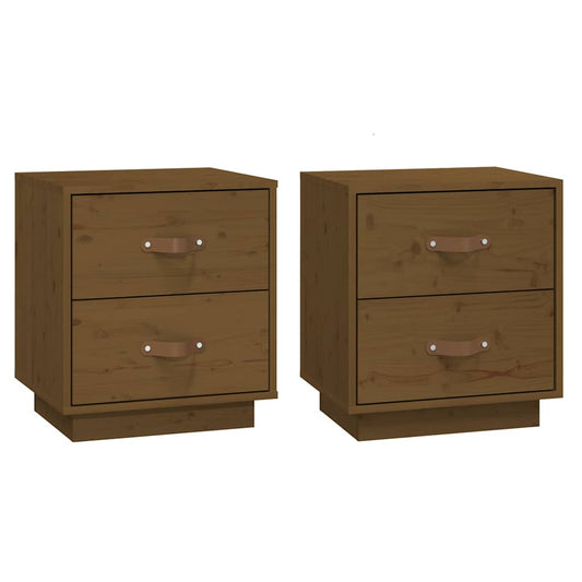 Bedside Cabinets 2 pcs Honey Brown 40x34x45 cm Solid Wood Pine Bedside Cabinets 2 pcs Honey Brown 40x34x45 cm Solid Wood Pine