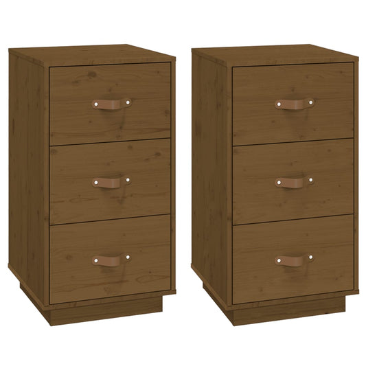 Bedside Cabinets 2 pcs Honey Brown 40x40x75 cm Solid Wood Pine Bedside Cabinets 2 pcs Honey Brown 40x40x75 cm Solid Wood Pine