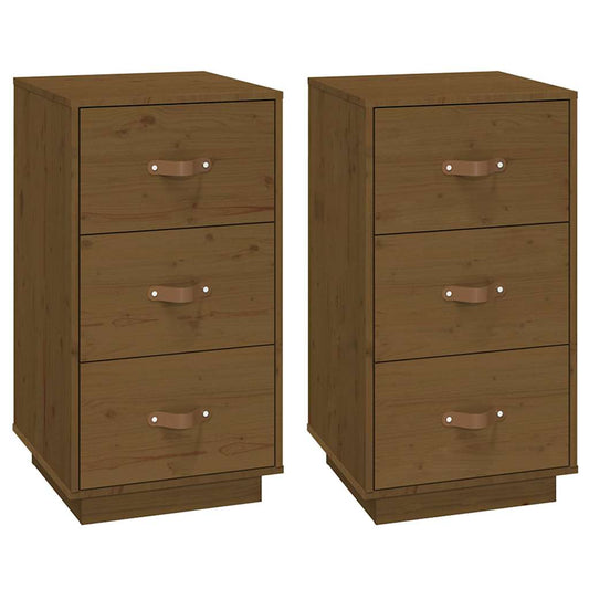 Bedside Cabinets 2 pcs Honey Brown 40x40x75 cm Solid Wood Pine Bedside Cabinets 2 pcs Honey Brown 40x40x75 cm Solid Wood Pine