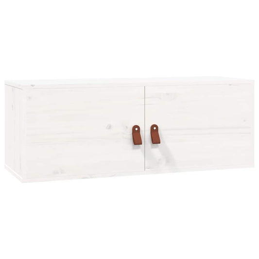 Wall Cabinet White 80x30x30 cm Solid Wood Pine Wall Cabinet White 80x30x30 cm Solid Wood Pine
