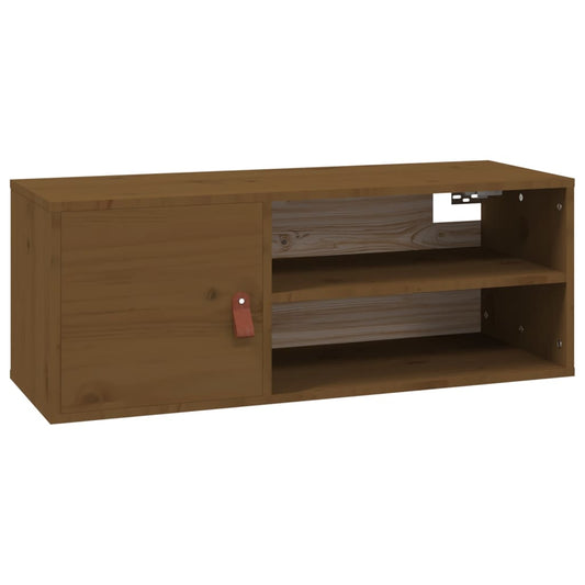Wall Cabinet Honey Brown 80x30x30 cm Solid Wood Pine Wall Cabinet Honey Brown 80x30x30 cm Solid Wood Pine