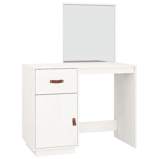 Dressing Table White 95x50x134 cm Solid Wood Pine Dressing Table White 95x50x134 cm Solid Wood Pine