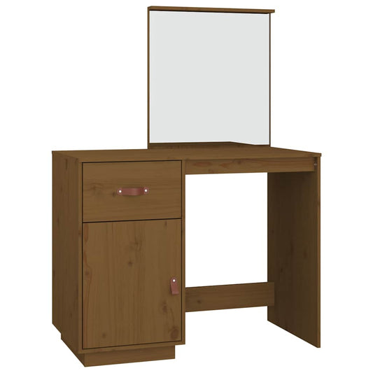 Dressing Table Honey Brown 95x50x134 cm Solid Wood Pine Dressing Table Honey Brown 95x50x134 cm Solid Wood Pine