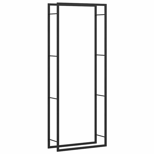 Firewood Rack Matt Black 80x28x222 cm Steel Firewood Rack Matt Black 80x28x222 cm Steel