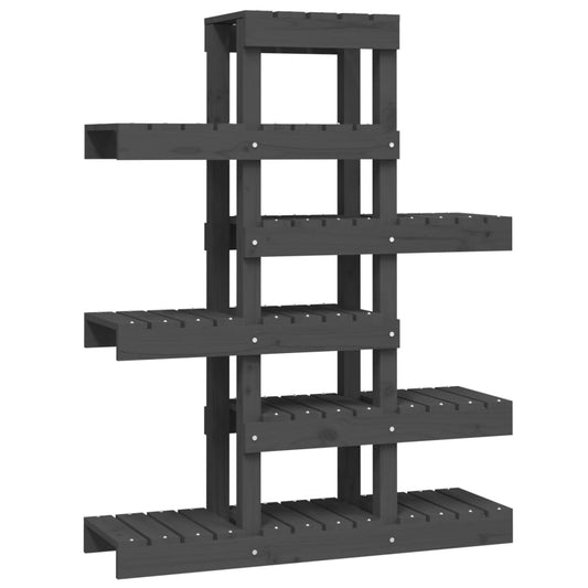 Plant Stand Grey 85x25x109.5 cm Solid Wood Pine Plant Stand Grey 85x25x109.5 cm Solid Wood Pine