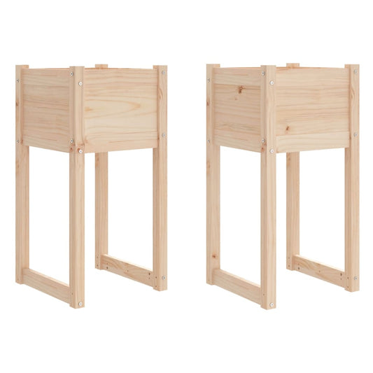 Planters 2 pcs 40x40x81 cm Solid Wood Pine Planters 2 pcs 40x40x81 cm Solid Wood Pine