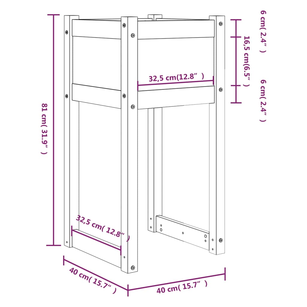 Planters 2 pcs Honey Brown 40x40x81 cm Solid Wood Pine