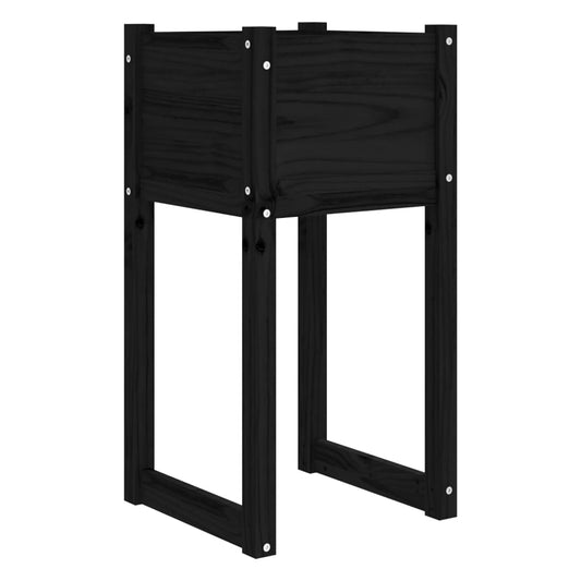 Planter Black 40x40x81 cm Solid Wood Pine Planter Black 40x40x81 cm Solid Wood Pine
