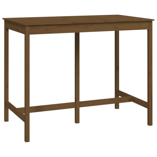 Bar Table Honey Brown 140x80x110 cm Solid Wood Pine Bar Table Honey Brown 140x80x110 cm Solid Wood Pine