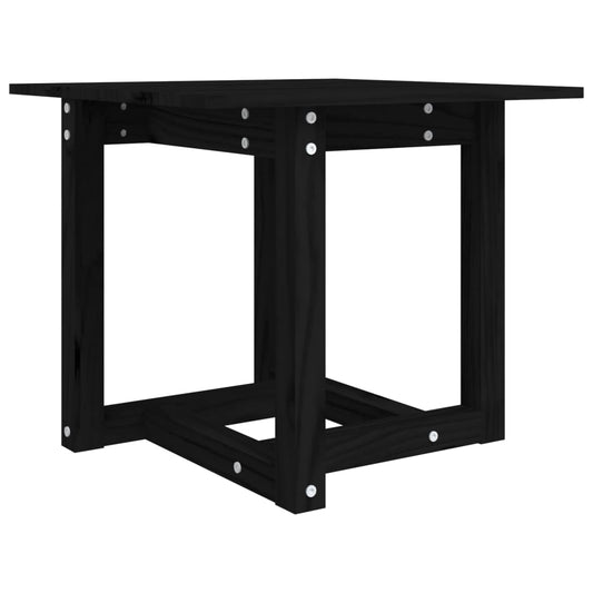 Coffee Table Black 50x50x45 cm Solid Wood Pine Coffee Table Black 50x50x45 cm Solid Wood Pine