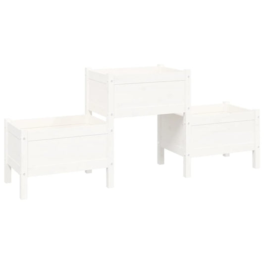 Planter White 178.5x44x75 cm Solid Wood Pine Planter White 178.5x44x75 cm Solid Wood Pine