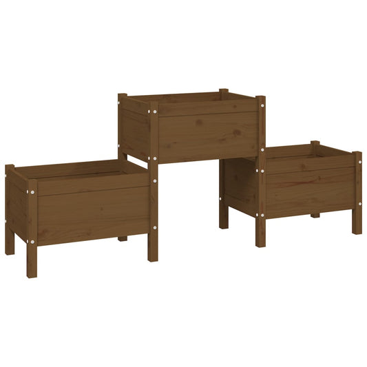 Planter Honey Brown 178.5x44x75 cm Solid Wood Pine Planter Honey Brown 178.5x44x75 cm Solid Wood Pine