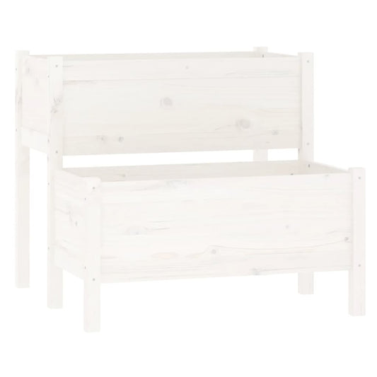 Planter White 84.5x84x75 cm Solid Wood Pine Planter White 84.5x84x75 cm Solid Wood Pine