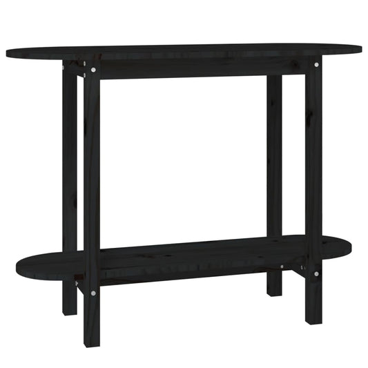 Console Table Black 110x40x80 cm Solid Wood Pine Console Table Black 110x40x80 cm Solid Wood Pine