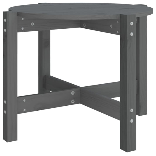 Coffee Table Grey Ø 62.5x45 cm Solid Wood Pine Coffee Table Grey Ø 62.5x45 cm Solid Wood Pine