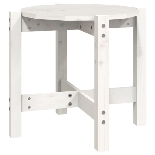Coffee Table White Ø 52.5x45 cm Solid Wood Pine Coffee Table White Ø 52.5x45 cm Solid Wood Pine