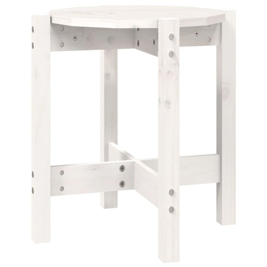 Coffee Table White Ø 42.5x45 cm Solid Wood Pine Coffee Table White Ø 42.5x45 cm Solid Wood Pine
