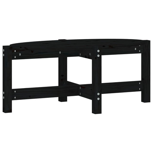 Coffee Table Black 87x48x35 cm Solid Wood Pine Coffee Table Black 87x48x35 cm Solid Wood Pine