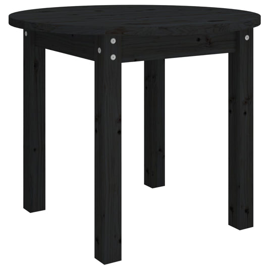 Coffee Table Black Ø 55x45 cm Solid Wood Pine Coffee Table Black Ø 55x45 cm Solid Wood Pine