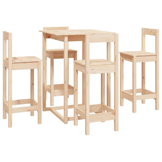 5 Piece Bar Set Solid Wood Pine 5 Piece Bar Set Solid Wood Pine