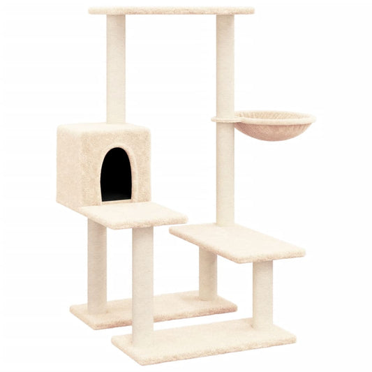 Cat Tree with Sisal Scratching Posts Cream 94.5 cm Cat Tree with Sisal Scratching Posts Cream 94.5 cm