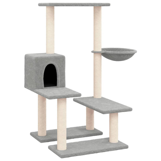 Cat Tree with Sisal Scratching Posts Light Grey 94.5 cm Cat Tree with Sisal Scratching Posts Light Grey 94.5 cm