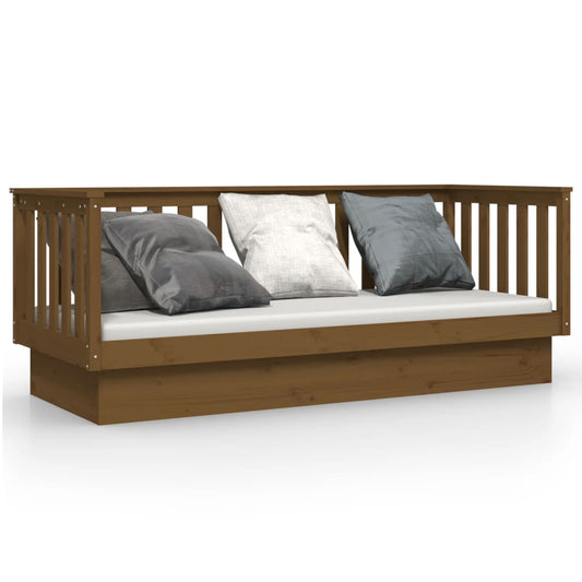 Day Bed without Mattress Honey Brown 75x190 cm Small Single Solid Wood Pine Day Bed without Mattress Honey Brown 75x190 cm Small Single Solid Wood Pine
