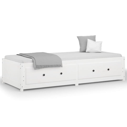 Day Bed without Mattress White 80x200 cm Solid Wood Pine Day Bed without Mattress White 80x200 cm Solid Wood Pine