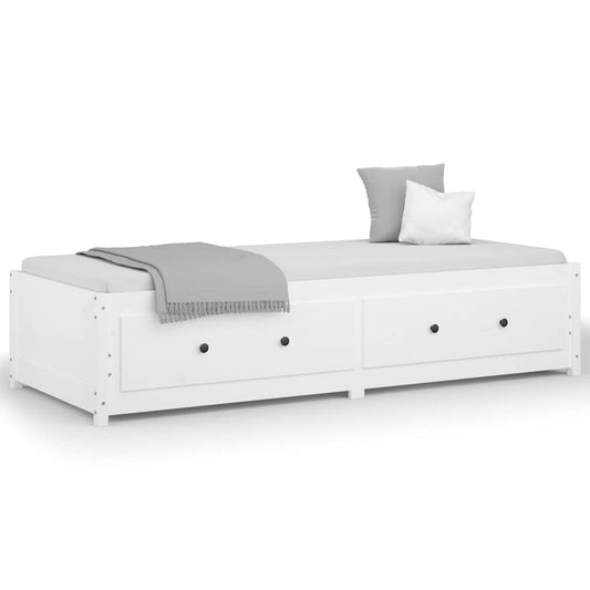 Day Bed without Mattress White 80x200 cm Solid Wood Pine Day Bed without Mattress White 80x200 cm Solid Wood Pine