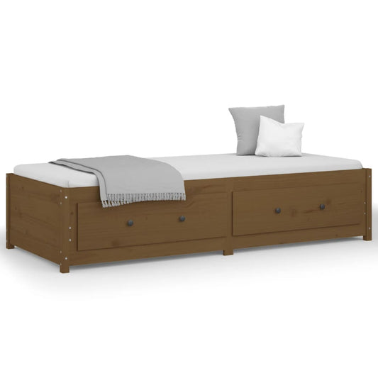 Day Bed without Mattress Honey Brown 90x200 cm Solid Wood Pine Day Bed without Mattress Honey Brown 90x200 cm Solid Wood Pine