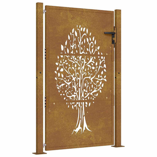 Garden Gate 100x150 cm Corten Steel Tree Design Garden Gate 100x150 cm Corten Steel Tree Design