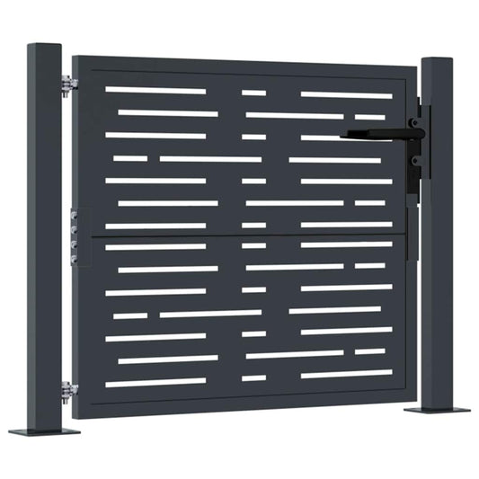Garden Gate Anthracite 100x100 cm Steel Square Design Garden Gate Anthracite 100x100 cm Steel Square Design