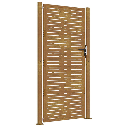 Garden Gate 100x175 cm Corten Steel Square Design Garden Gate 100x175 cm Corten Steel Square Design