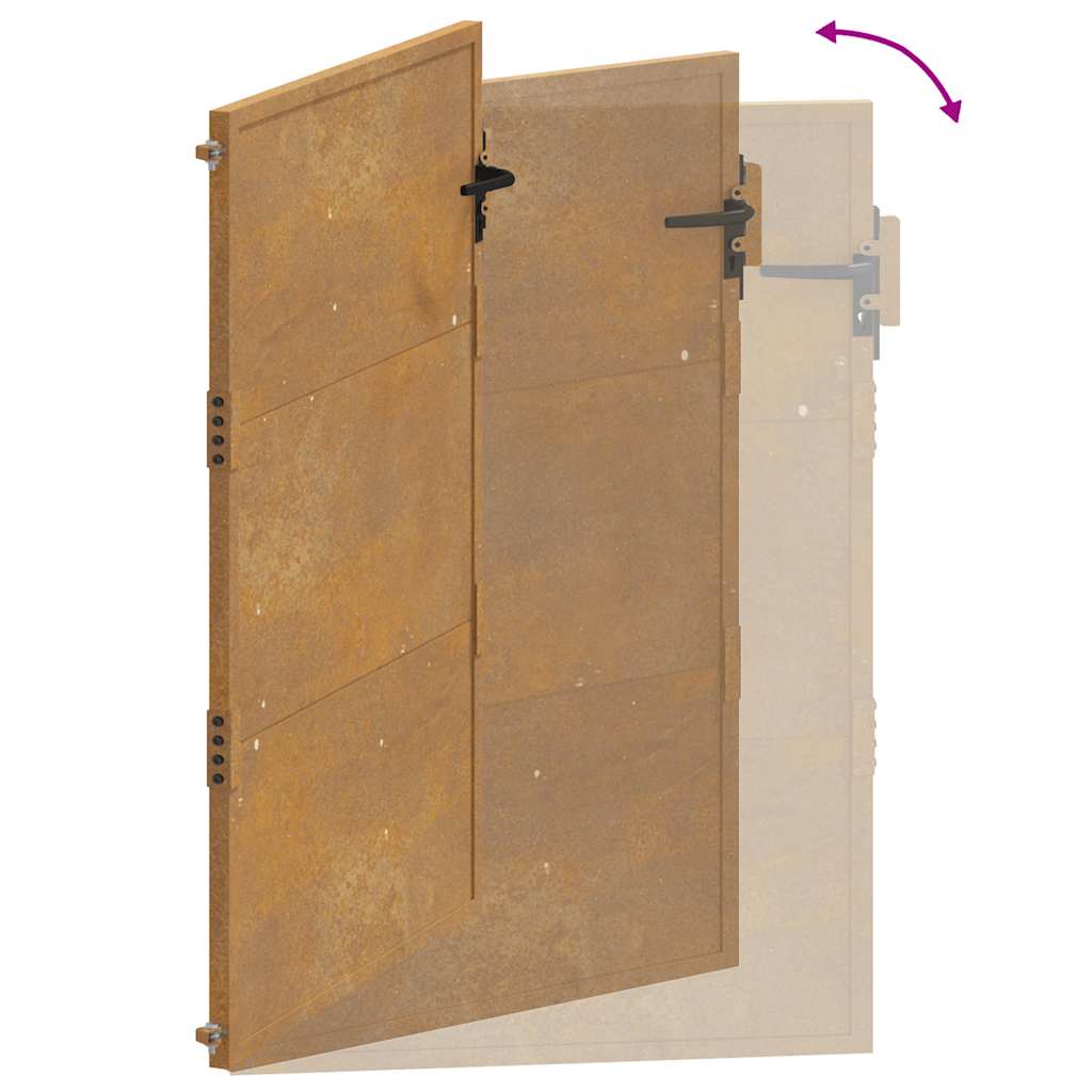 Garden Gate 100x200 cm Corten Steel