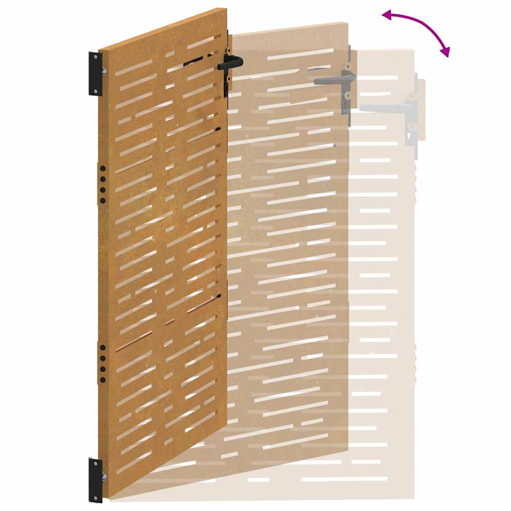 Garden Gate 100x125 cm Corten Steel Square Design