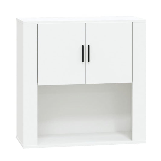 Wall Cabinet White 80x33x80 cm Engineered Wood Wall Cabinet White 80x33x80 cm Engineered Wood