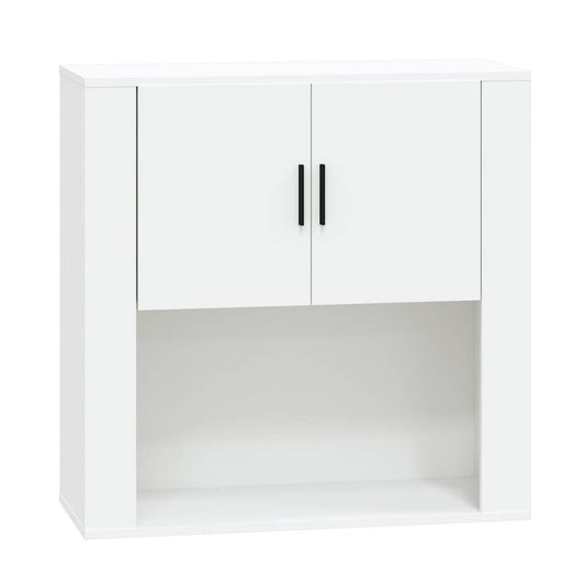 Wall Cabinet White 80x33x80 cm Engineered Wood Wall Cabinet White 80x33x80 cm Engineered Wood