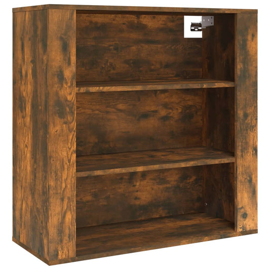Wall Cabinet Smoked Oak 80x33x80 cm Engineered Wood Wall Cabinet Smoked Oak 80x33x80 cm Engineered Wood