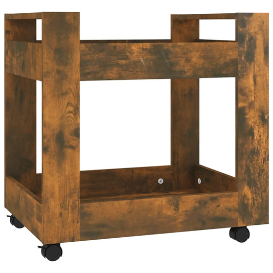 Desk Trolley Smoked Oak 60x45x60 cm Engineered Wood Desk Trolley Smoked Oak 60x45x60 cm Engineered Wood