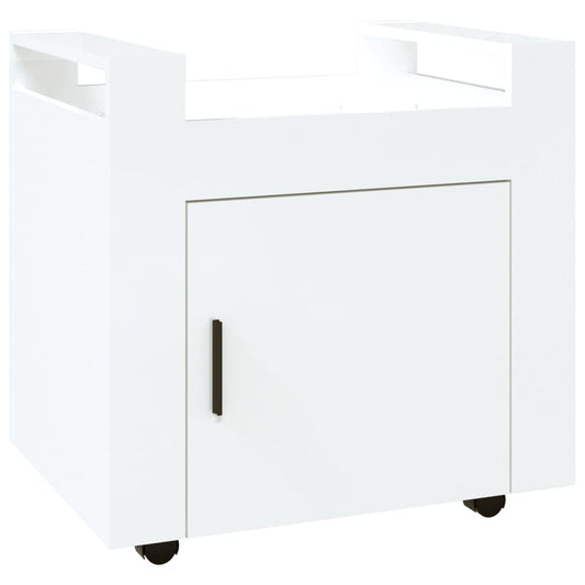 Desk Trolley High Gloss White 60x45x60 cm Engineered Wood Desk Trolley High Gloss White 60x45x60 cm Engineered Wood