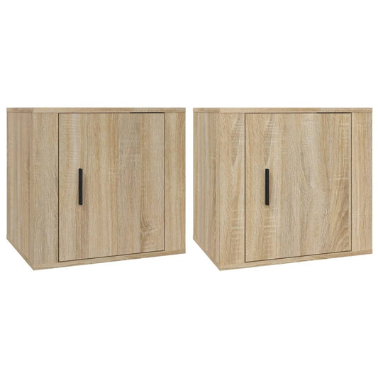 Bedside Cabinets 2 pcs Sonoma Oak 50x39x47 cm Bedside Cabinets 2 pcs Sonoma Oak 50x39x47 cm
