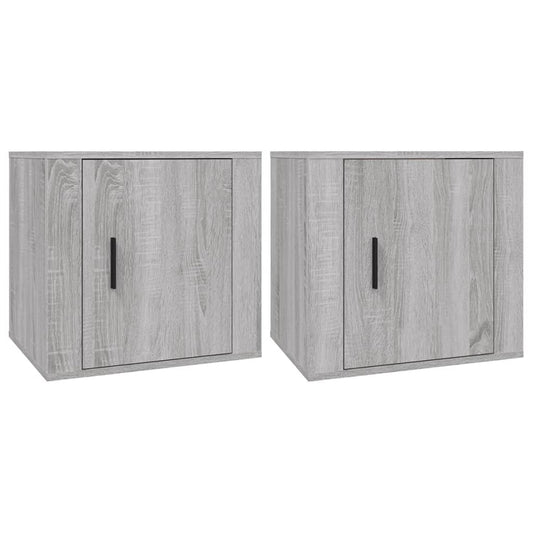 Bedside Cabinets 2 pcs Grey Sonoma 50x39x47 cm Bedside Cabinets 2 pcs Grey Sonoma 50x39x47 cm